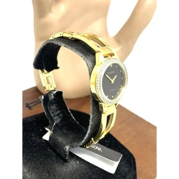 Citizen Women\'s Watch EZ7012-85E Quartz Black Dial Gold Stainless Steel 24mm Citizen Women main image 3